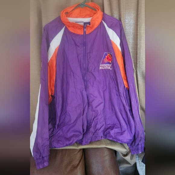 Vintage 90s Phoenix Suns Warm-up Windbreaket Top NBA Sweatsuit Jacket Zip Up XL - Picture 5 of 14